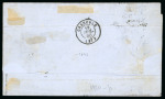 Stamp of France » Empire 1853-1862 1860, Napoléon 20c bleu Y&T n°14 oblitéré grille sarde