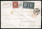 Stamp of France » Type Cérès de 1849-1850 1852, Rarissime lettre pour Haiti affranchie à 1f50