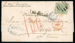 Stamp of France » Lettres Classiques 1874, Lettre de Montevideo (Uruguay) pour Lugano Ticino