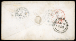 Stamp of British Guiana » British Post Offices 1858 (Aug 9) Envelope from Demerara to Campbelton,