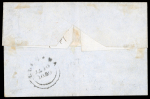 Stamp of Grenada 1859 (Jan 10) wrapper to England, franked by GB 6d lilac wing margin example paying the single rate