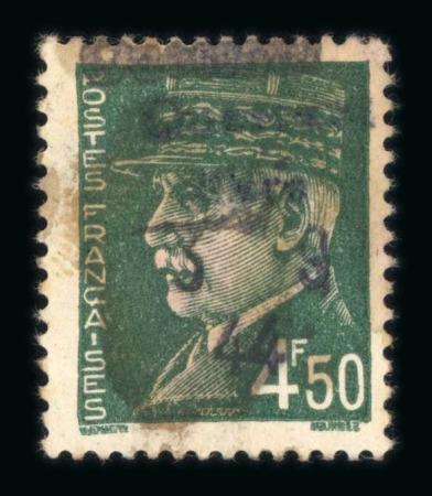 Stamp of France » Libération OUESSANT (Finistère) : 1944, Pétain 4f50 surcharge