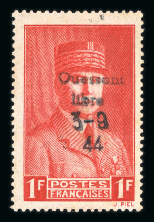 Stamp of France » Libération OUESSANT (Finistère) : 1944, Pétain 1F rouge Mayer