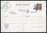 Stamp of France » Libération PARIS 122 : 1944, entier postal au type Pétain 80c
