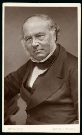 Stamp of Great Britain 1856c. black and white "Carte de Visite" (100x60mm)