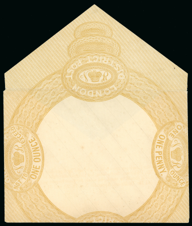 Stamp of Great Britain » 1839 Treasury Competition 1837 Dickinsons "London District post" One Penny envelope