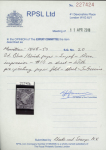 Stamp of Mauritius » 1848-59 Post Paid Issue » Worn Impressions (SG 16-22) 1848-59 Post Paid 2d blue, intermediate impression, showing diagonal pre-printing paper fold, used