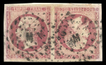 Stamp of France » Empire 1853-1862 1853, Napoléon n°17A 80c carmin clair en paire tête-bêche