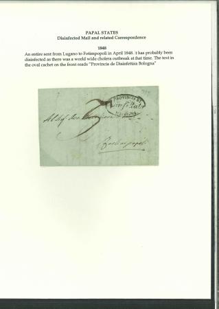 Stamp of Italian States » Papal States Papal States 1800s disinfected mail group