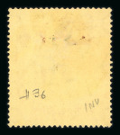 Stamp of Bermuda 1918-22 5s green and carmine-red on pale yellow with