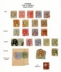 Stamp of Cyprus » Collections Cyprus 1880-1900s, attractive selection of cancels mounted on 3 pages