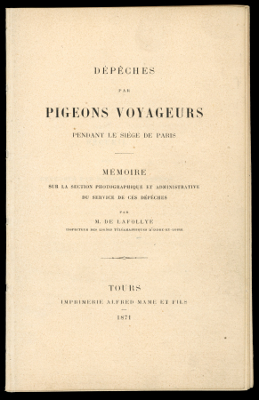Stamp of France » Guerre de 1870-1871 1870-1871, très rare recueil "Dépêches par pigeons-voyageurs"
