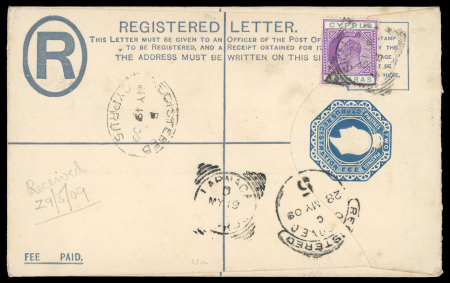Stamp of Cyprus » Collections 1902-10 King Edward VII postal history and stationery collection from local mail and picture postcard