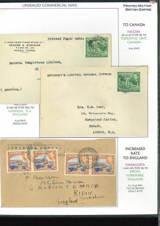 Stamp of Cyprus » Collections Cyprus KGVI unsealed commercial mail