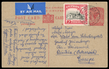 Stamp of Cyprus » Collections Cyprus KGVI postal histroy to Europe