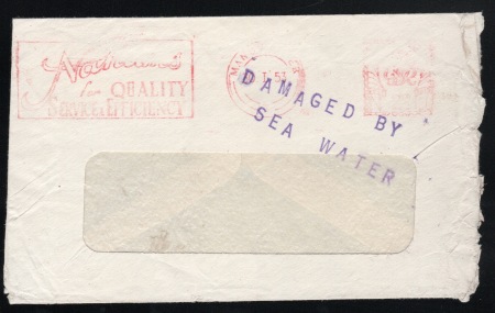 Stamp of Ireland » Later postal history 1953 (30.1) Shipwreck Mail: Window envelope recovered