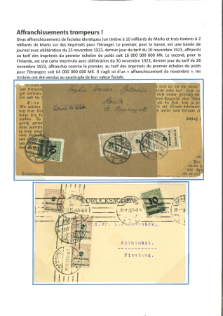 Stamp of Germany » Germany Collections and Large Lots 1923 HYPERINFLATION, exhibition collection with more