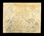 Stamp of Italian States » Papal States 1864 50 Baj "Stampa difettosa" with part of original