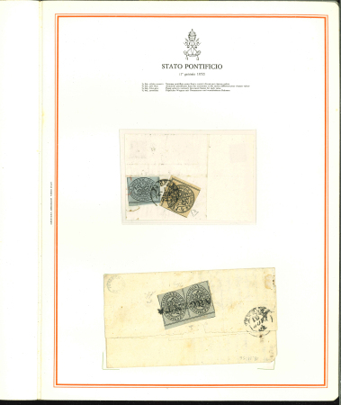 Stamp of Italian States » Papal States 1852/1868 luxury collection in two special pre-printed