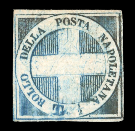 Stamp of Italian States » Naples 1860 SAVOY CROSS unused with original gum. Strong colour