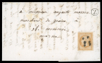 Stamp of France » Empire 1853-1862 1858, Napoléon YT n°13A 10c bistre avec oblitération