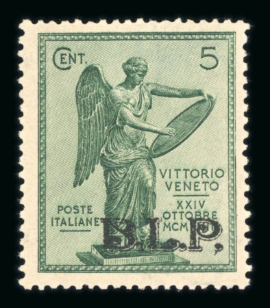 Stamp of Italy » B.L.P. Italy 1922 unissued B.L.P. overprint on Victory set with comma variety