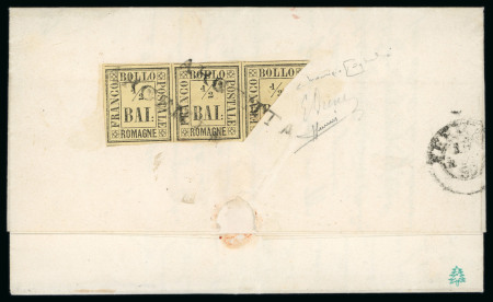 Stamp of Italian States » Romagna Italian States Romagna 1859 bisect cover