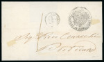 Stamp of Italian States » Papal States Papal States 1859 4b quartersect outer letter sheet