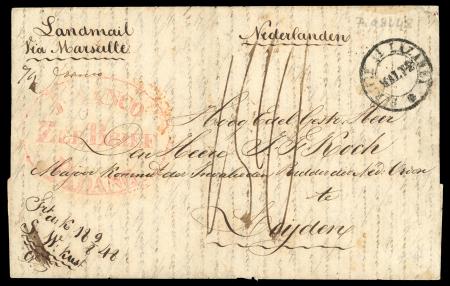 Stamp of Netherlands Colonies » Netherlands Indies 1848, Netherlands East Indies, complete folded letter from Fort de Kock.