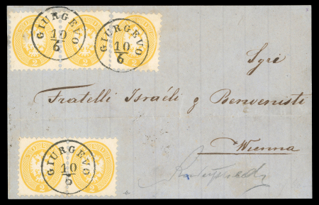 Romania Austria Levant 1867 cover