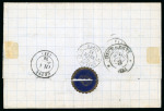 Stamp of Romania » King Carol 1869 - "Without Beard" Imperforate 1870: 50 bani blue/red and 25 bani orange/blue, the