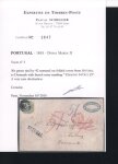 Stamp of Portugal 1853,  Portugal First Issue 50 reis on cover to Denmark