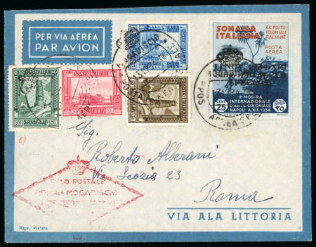 Stamp of Italy » Italian Colonies and Possessions » Somalia Somalia 1934 (Nov. 13): Airmail cover from Mogadiscio