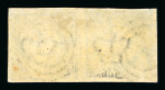 Stamp of Denmark » 2 Rigsbank Skilling 1851, 2 rigsbankskilling blue in pair used, plate I, second