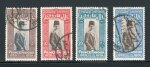 Stamp of Egypt » Commemoratives 1929 Prince Farouk's Birthday, complete used set of four, showing BROWN CENTER errors, very fine and scarce