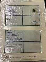 Stamp of Ireland » Postal Stationery 1922–2011 Registered Envelopes: A highly attractive and specialised collection of 420 unused and used registered envelopes, neatly arranged and written up on 270 album pages, and carefully housed in ten albums. The holdi