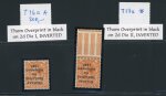 Stamp of Ireland » 1922 (Feb) Thom Overprints (T15-T19) 2d orange, mint singles showing both die I and II with inverted overprints, one light creased, a fine and scarce pair of varieties (Hib. T16a, T17a, €750)