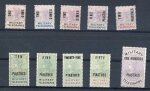 Stamp of Great Britain » Telegraphs Military Telegraphs for Egypt: 1887 surcharged "One Dime" on 1d to "One Hundred Piastres" on £1 set of 10 values mint