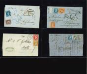 Stamp of Greece » Large Hermes Heads » Covers, frankings and destinations Large Hermes Heads 1862-71, group of four covers, with two to Malta, one to Taganrog, and one incoming from Trieste