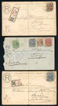 Stamp of South Africa » Anglo Boer War 1902-07, group of 4 registered covers + one front all bearing Transvaal ERI/VRI stamp