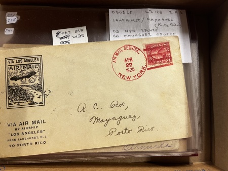 Stamp of Aerophilately » Zeppelins USA 1925-1936, nice group of 20 covers and cards mostly