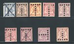 Stamp of Colonies françaises » Tunisie Tunisie : 1888-1898, ensemble de neuf timbres taxe
