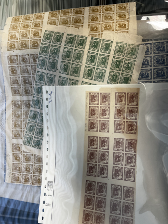 Stamp of Indian States » Jaipur 1911-22 group of sheets or part sheets