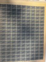 Stamp of Indian States » Hyderabad 1869 1a proof in blue on carton paper in complete sheet