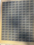 Stamp of Indian States » Hyderabad 1869 1a proof in blue on carton paper in complete sheet