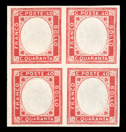 Stamp of Italian States » Naples Neapolitan Provinces 1861 Unissued set in blocks of four.