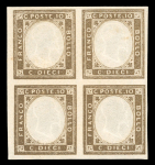 Stamp of Italian States » Naples Neapolitan Provinces 1861 Unissued set in blocks of four.