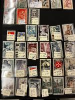 Stamp of France » Collections 1860-2005, dans un gros carton ensemble type vrac constitué
