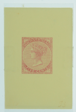 Stamp of Canada » British Columbia and Vancouver British Columbia & Vancouver 1865 5 Cents group of 14 Sperati items incl. 10 glass clichés in different colours