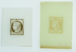 Stamp of France » Type Cérès de 1849-1850 1849, Ensemble de 9 clichés SPERATI sur verre au type